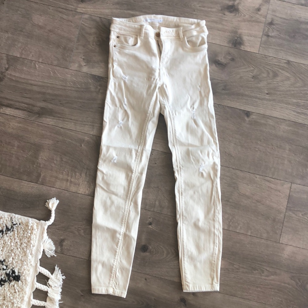 Cream Zara Jeans